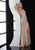 Jasz Couture - Bejeweled Cutout Gown 4905 in Neutral and Gold