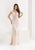 Jasz Couture - Illusion Bateau Sheath Dress 5620 in Orange