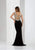 Jasz Couture - Beaded V Neck Long Gown 5634 in Black