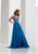 Jasz Couture - Bead-Crusted Chiffon Gown 5642 in Blue