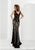 Jasz Couture - Lace V Neck Long Gown 5663 in Black