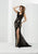 Lace V Neck Long Gown 5663