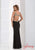 Jasz Couture - Beaded V Neck Long Gown 5682 in Black and Gold