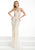 Jasz Couture - Textured Cutout Gown 5902 in White