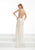 Jasz Couture - Textured Cutout Gown 5902 in White