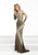 Jasz Couture - Rhinestone-accented Sheath Dress 5906 in Black and Neutral