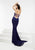Jasz Couture - Beaded Sweetheart Dress 5940 in Blue