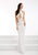 Jasz Couture - Sculpted Cutout Gown 5942 in White