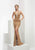 Jasz Couture - Interweaved Plunge Gown  6015 in Brown