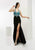 Jasz Couture - Lavishly Beaded Haltered Gown 6096 in Black