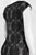 Jax - 1-ZAW-54M Cap Sleeve Front Zip Lace Dress in Black and White