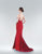 Jadore - JC8034 Lace Sweetheart Trumpet Dress With Train In Red