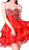 Strapless Jeweled Sweetheart Empire Waist Cocktail Dress