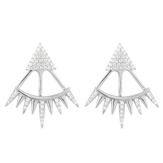 Melrose CZ Triangle Spike Earring