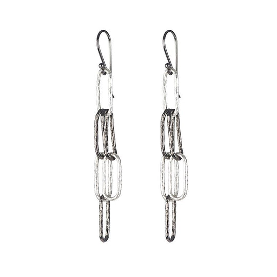Telluride Two-Tone Box Link Earrings 
