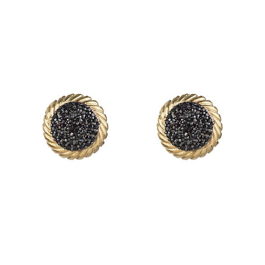 Telluride Pavé Twisted Metal Stud Earrings 