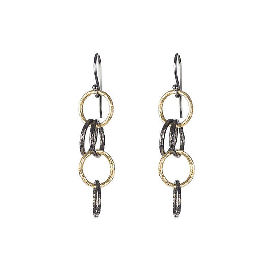 Telluride Two-Tone Round Link Earrings 