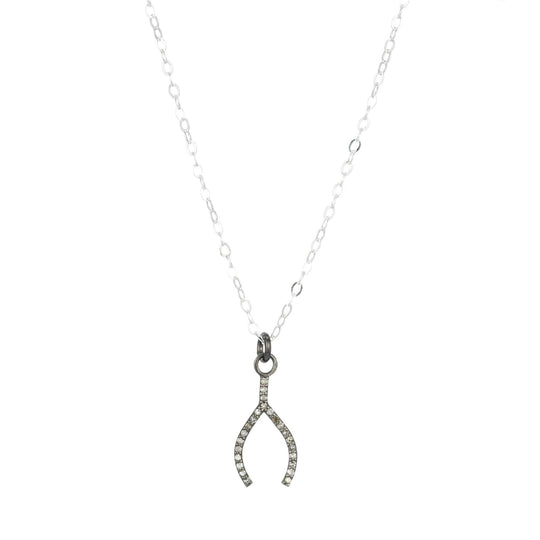 Brooklyn Diamond Wishbone Necklace