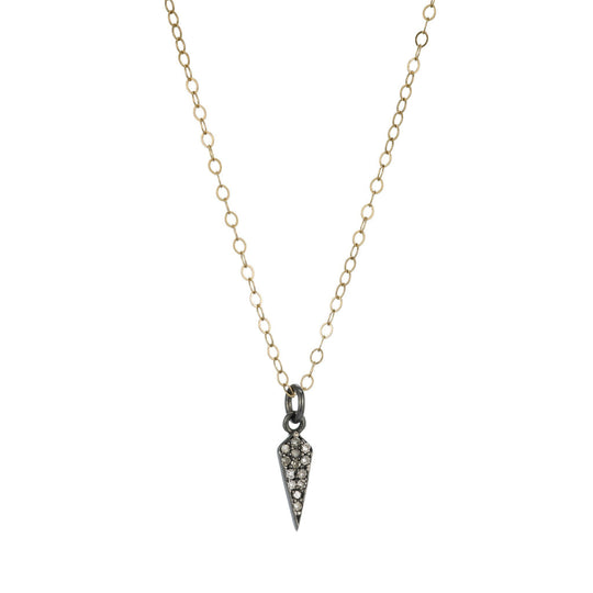 Ashley Schenkein Jewelry - Brooklyn Diamond Dagger Necklace in Silver