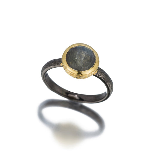 Kyoto Oxidized Tree Branch Gemstone Ring