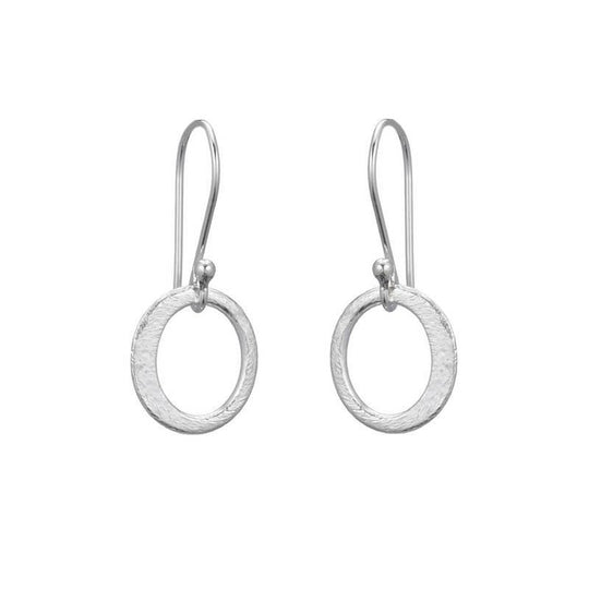 Boulder Brushed Oval Mini Earrings
