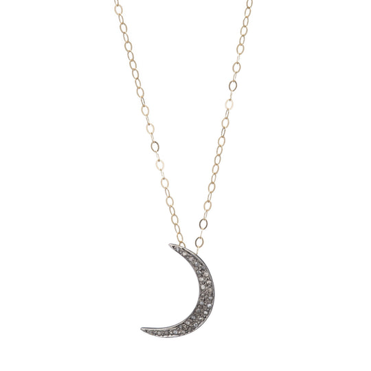 Brooklyn Diamond Moon Necklace
