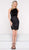 Colors Dress - 1983 Sequined Velvet Halter Fitted Dress in Black