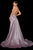 Sherri Hill - 53118 Glittery Scoop Long Dress with Slit In Pink and Silver