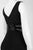 Joanna Chen - JC1216 Beaded V-Neck Sheath Dress in Black