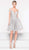 Colors Dress - 1975 Embellished Deep V-neck A-line Cocktail Dress in Silver