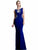 Johnathan Kayne - 573 Sleeveless Jeweled Cutout Gown in Blue
