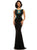 Johnathan Kayne - 573 Sleeveless Jeweled Cutout Gown in Black
