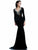 Johnathan Kayne - 576 Long Sleeve Ornate Queen Anne Dress in Black