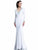 Johnathan Kayne - 576 Long Sleeve Ornate Queen Anne Dress in White