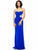 Johnathan Kayne - 6063 Ruched Semi-sweetheart Sheath Dress in Blue