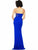 Johnathan Kayne - 6063 Ruched Semi-sweetheart Sheath Dress in Blue