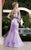 MNM Couture - 5231 Strapless Ruched Sweetheart Ornate Gown In Purple