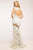 Floral Lace Cap Sleeve Illusion Neck Sheath Dress 21226