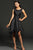 214018 Asymmetrical Jewel A-line Dress