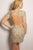 21531 Long Sleeve Sequined Sheath Dress