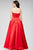 22708 Strapless Sweetheart Godet Pleated A-Line Gown
