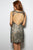 Metallic Pattern Sleeveless Sheath Cocktail Dress 24561