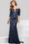 Fitted Long Gown in Deep V-Neckline 28131