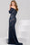 Fitted Long Gown in Deep V-Neckline 28131