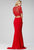 Two Piece Lace Embellished Scoop Neck Jersey Sheath Dress 28428