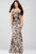 Strapless Animal Print Mermaid Dress 29169