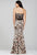 Strapless Animal Print Mermaid Dress 29169