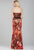 Strapless Floral Print Mermaid Dress 29390