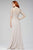 31560 Embellished Illusion Jewel A-line Dress