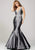 Bead Embellished V-Neck Trumpet Dress 33072